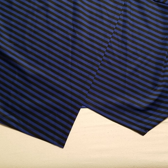 Black & Blue Striped Midi Skirt EUC - Picture 5 of 7